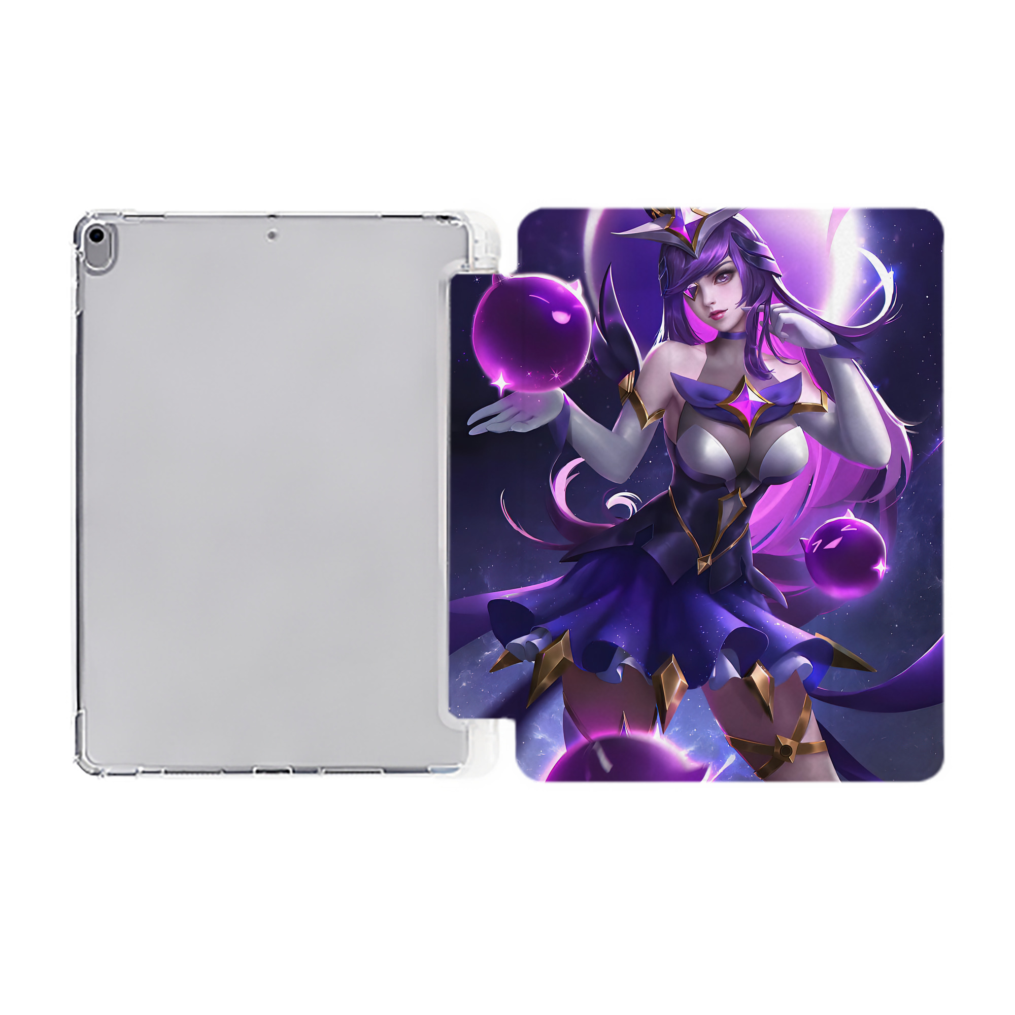 （画像用） リーグ・オブ・レジェンド League of Legends LOL IPad ケース ペン収納付き 三つ折りスタンド PUレザー×シリコン 対応機種9.5/10.5/10.9インチ